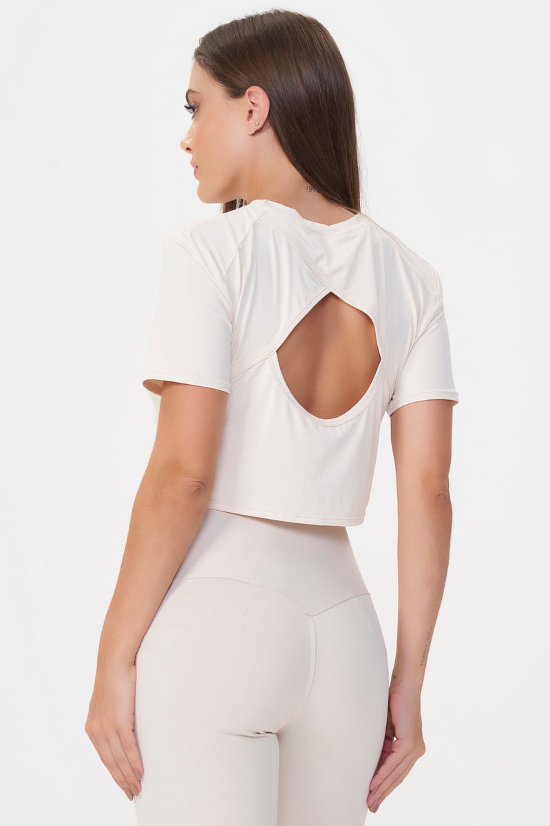 Cropped Lets Basic Off White Lets Gym