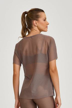 Blusa Spot Classica Marrom Caju Brasil
