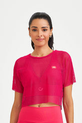 Cropped de Tela Básico Pink Caju Brasil