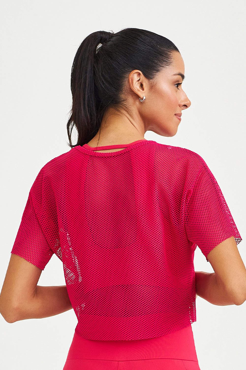 Cropped de Tela Básico Pink Caju Brasil