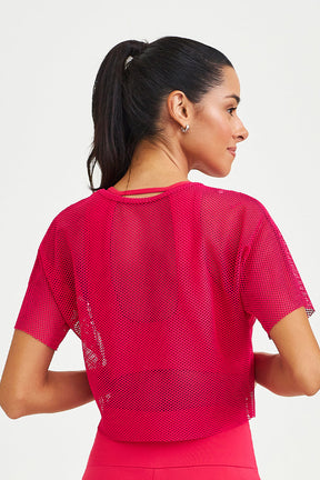 Cropped de Tela Básico Pink Caju Brasil