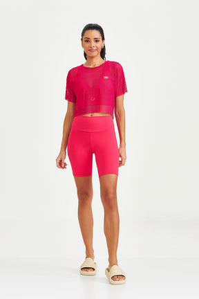 Cropped de Tela Básico Pink Caju Brasil