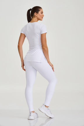 Blusa Fenda Lateral Sb Classica Branco Caju Brasil