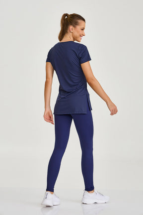 Blusa Fenda Lateral Sb Classica Azul Caju Brasil