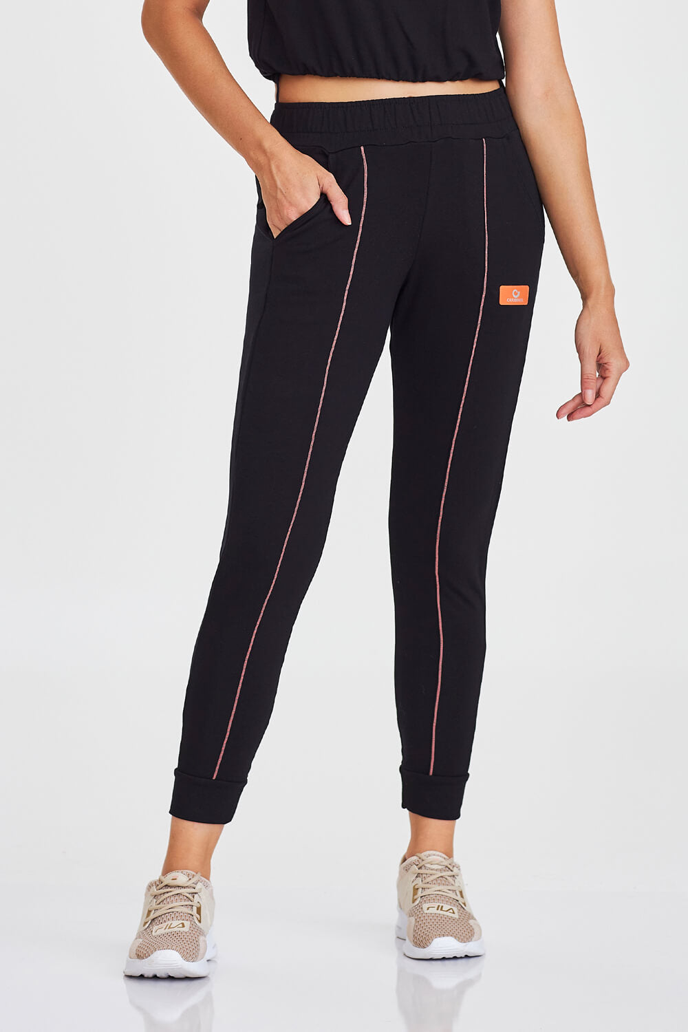 Calça Jogger Trançado Preto Caju Brasil