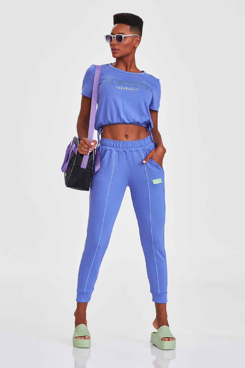 Calça Jogger Trançado Roxo Caju Brasil
