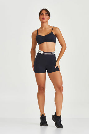 Short Curto Nakay Com Trançado Preto Caju Brasil