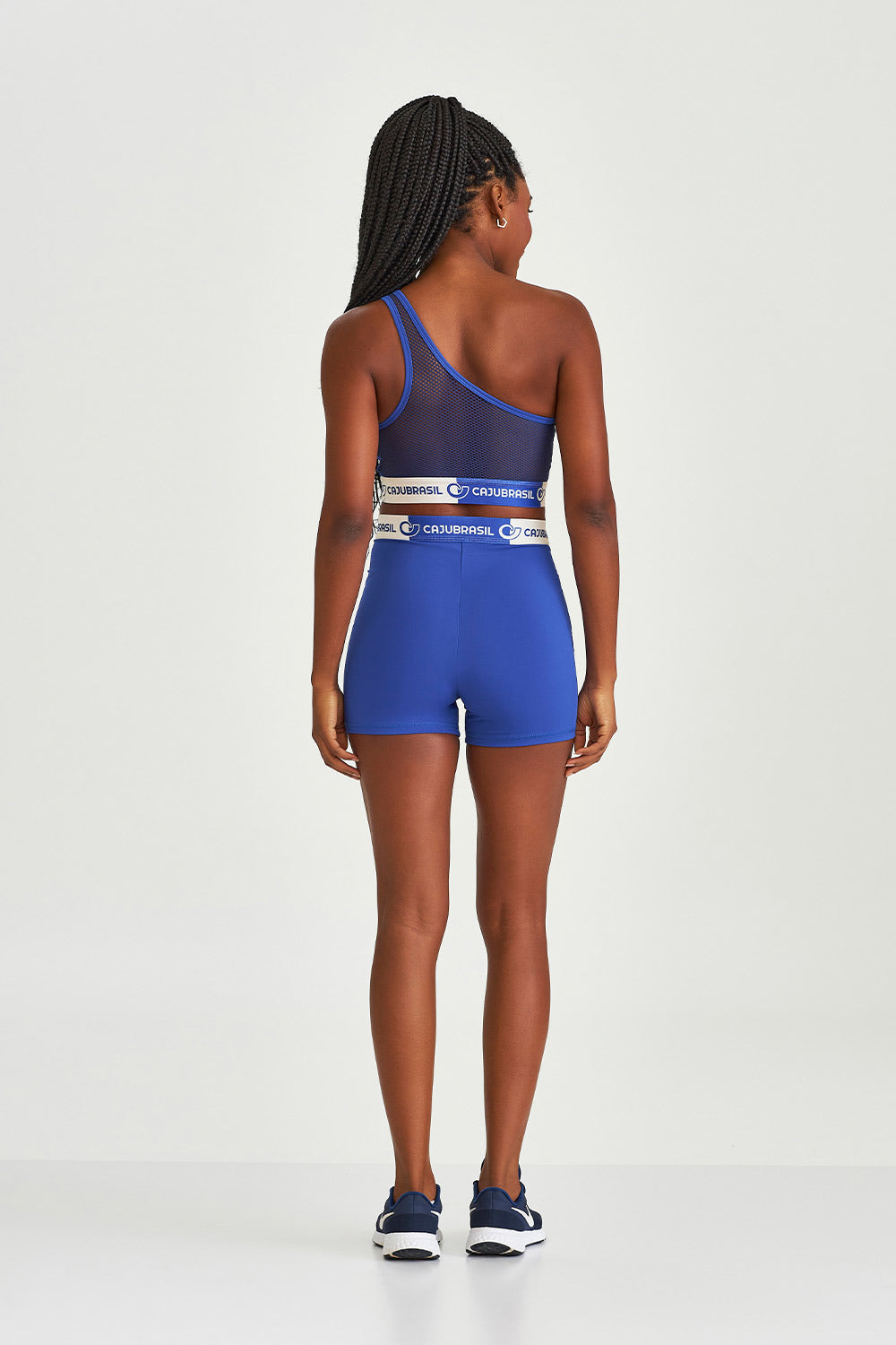 Short Curto Nakay Com Trançado Azul Caju Brasil