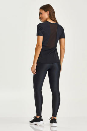 Blusa SF Com Tule Nas Costas Preto Caju Brasil