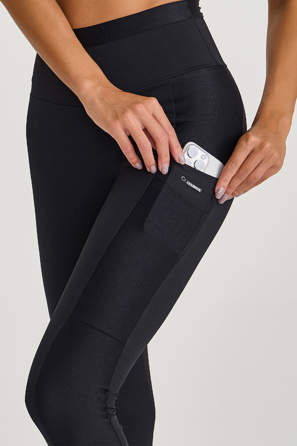 Legging Maxxi Com Bolso Duplo Preto Caju Brasil