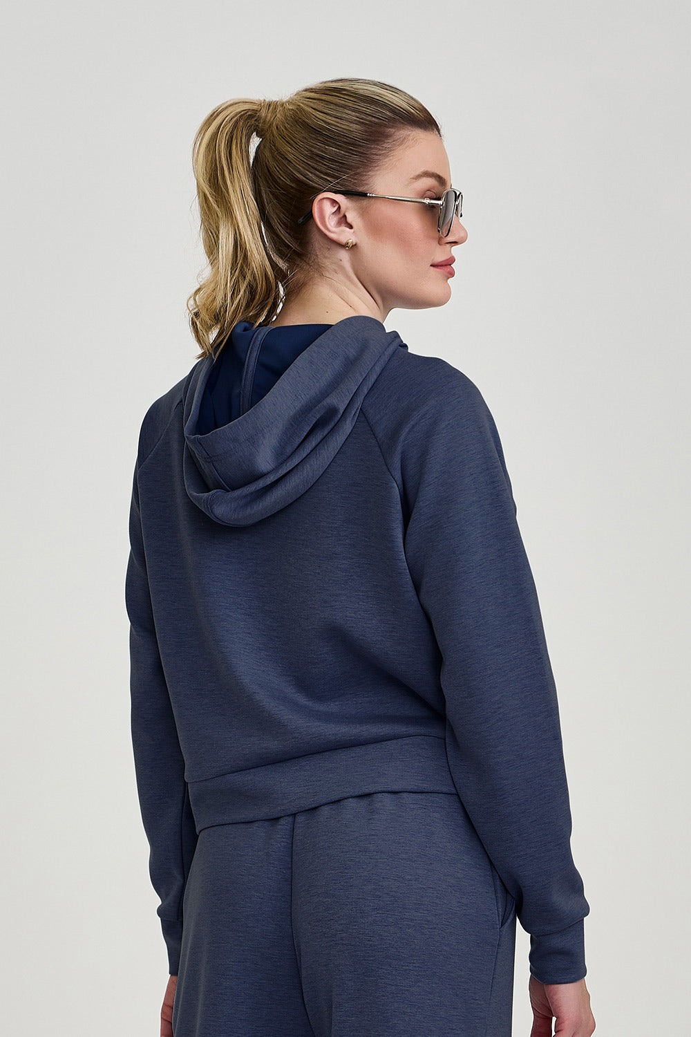 Conjunto Blusa Moletom e Calça Viscose Azul Marinho Caju Brasil