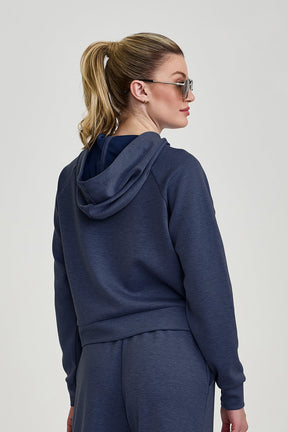 Conjunto Blusa Moletom e Calça Viscose Azul Marinho Caju Brasil
