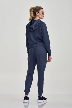Conjunto Blusa Moletom e Calça Viscose Azul Marinho Caju Brasil