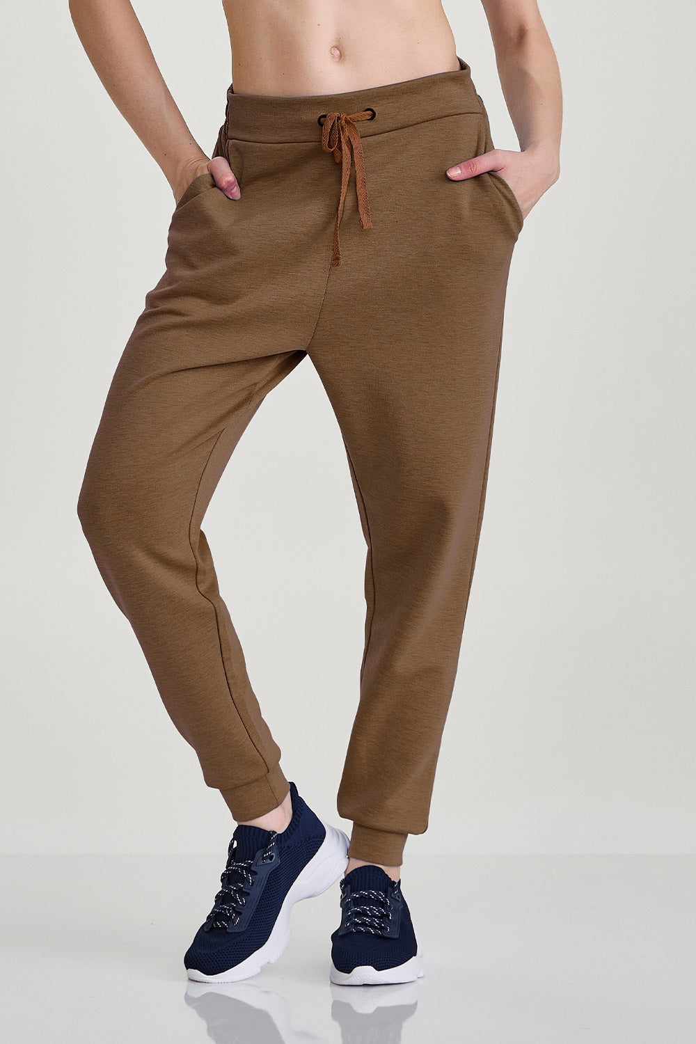 Conjunto Blusa Moletom e Calça Viscose Marrom Caju Brasil