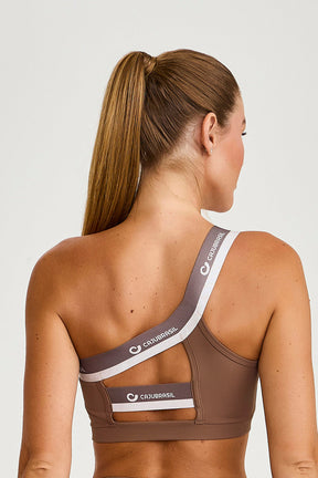 Top Ombro So Com Elastico Marrom Caju Brasil