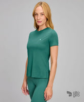 T-shirt Eterna Gola Redonda Verde Calido Alto Giro