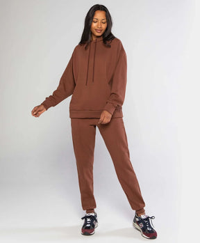Blusa Moletom 2 Cabos Com Capuz E Bolsos Marrom Alto Giro