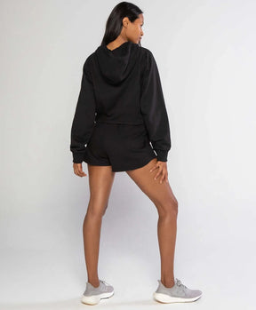 Shorts Moletom 2 Cabos Com Bolsos Preto Alto Giro