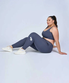 Legging Hyper Essential Cinza Plus Size Alto Giro