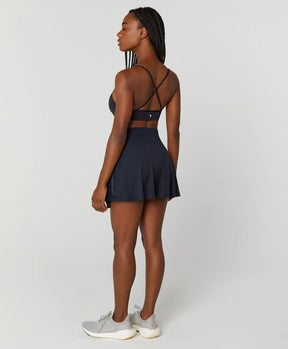 Saia-shorts Eterna Sobreposta Evase Preto Alto Giro