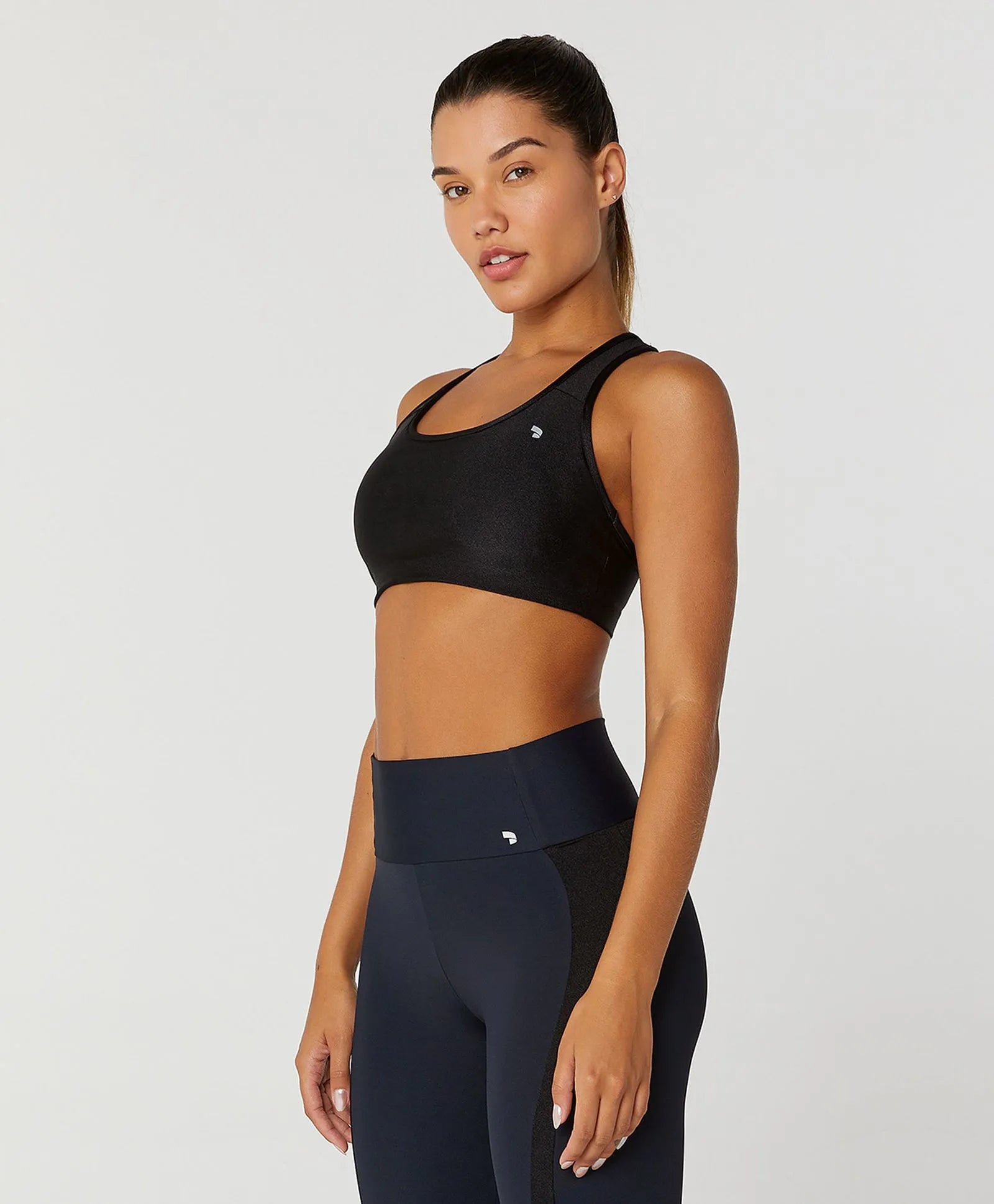 Top Atlanta Costas Nadador Preto Alto Giro