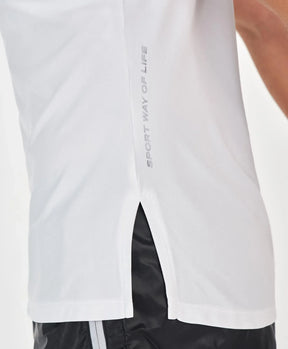 T-Shirt Basica Escrita Refletiva Branco Alto Giro
