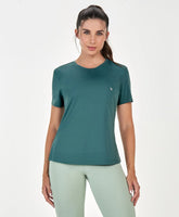 T-Shirt Basica Escrita Refletiva Verde Alto Giro