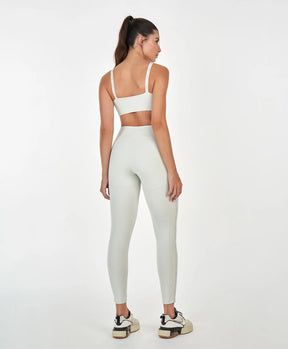 Legging Elástico Personalizado Prata Alto Giro