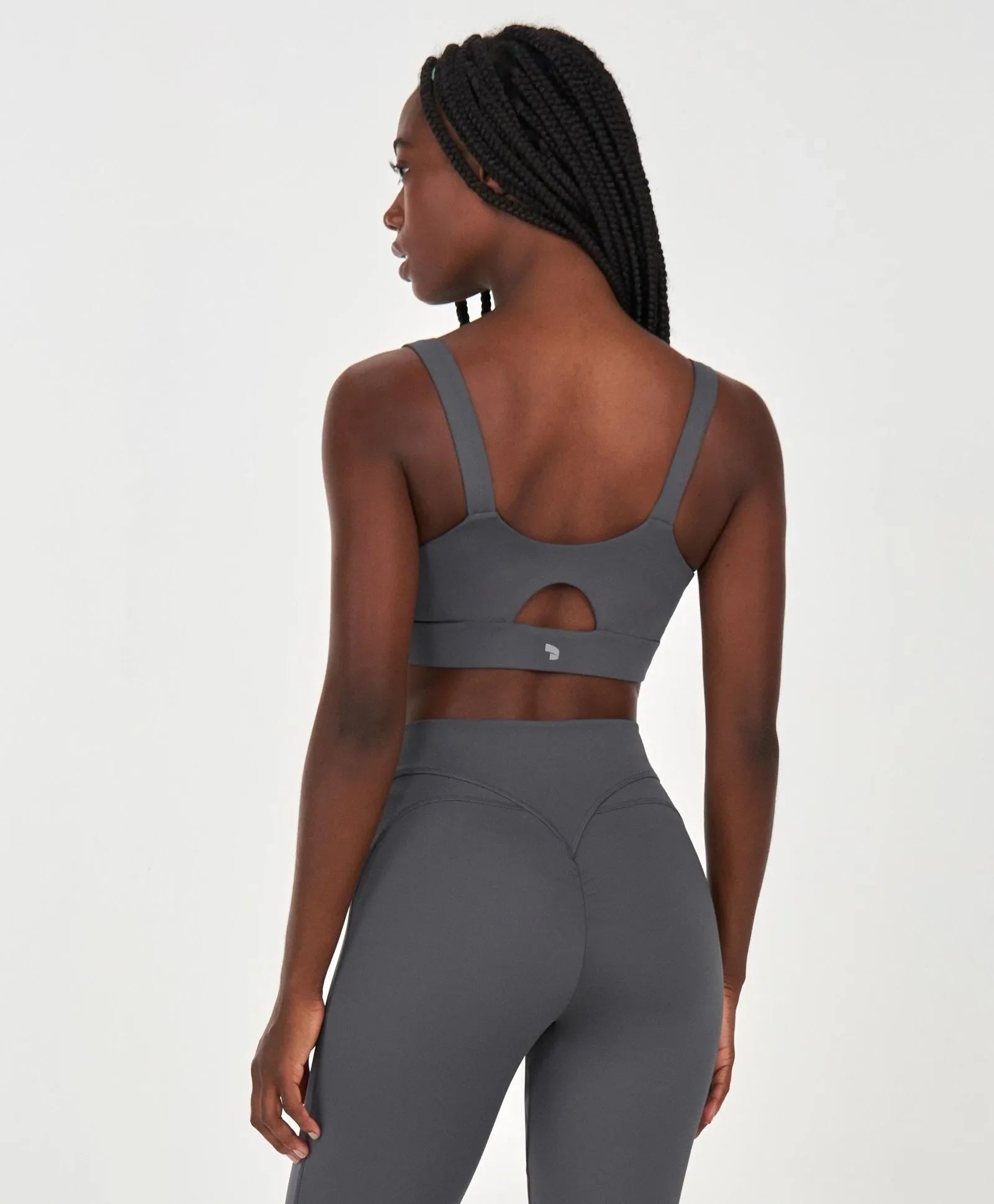 Top Com Bolso Cinza Alto Giro