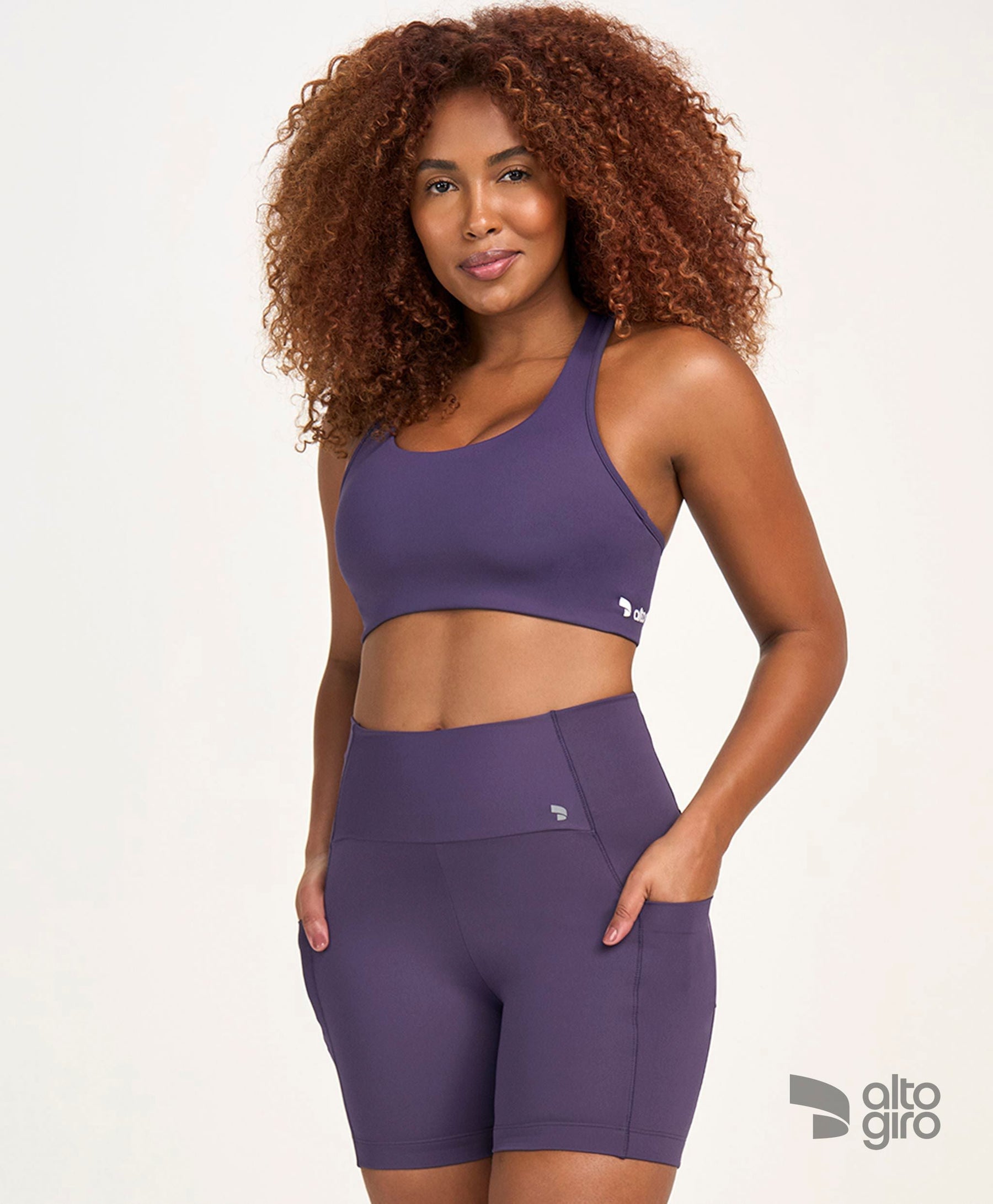 Top Costas Nadador Essential Roxo Velvet Alto Giro