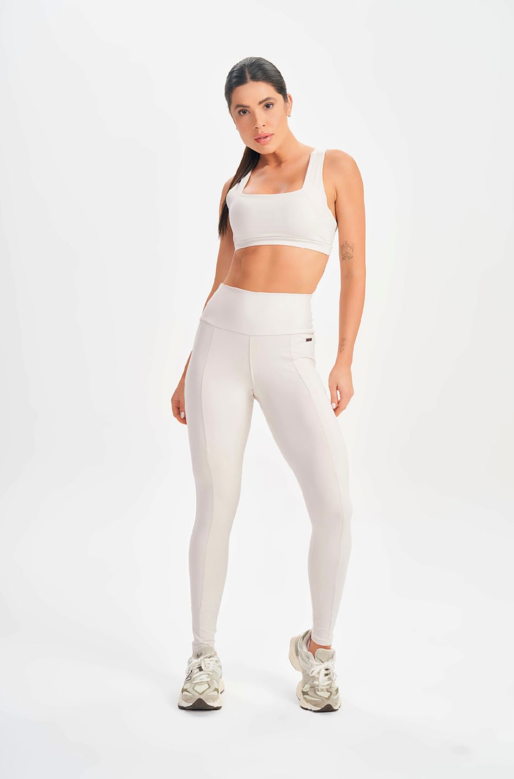 Top Basic Flex Off White Lets Gym