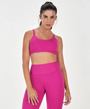 Top Elástico Personalizado Violeta Alto Giro