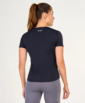 T-shirt Alongada Abertura Lateral Preto Alto Giro