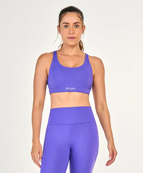 Top Dupla Face Elas. Per. Colors Tiras Roxo Alto Giro