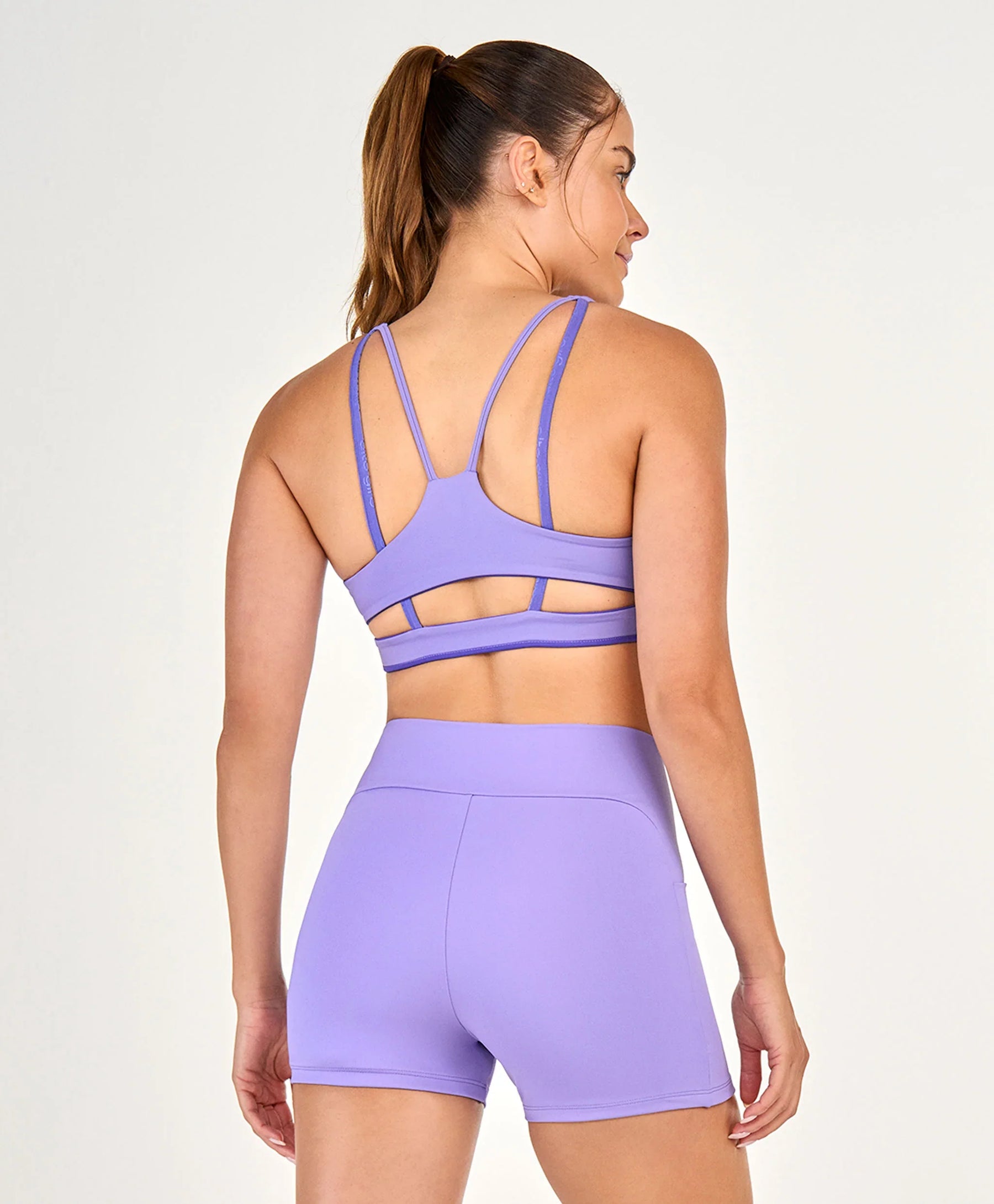 Top Dupla Face Elas. Per. Colors Tiras Roxo Alto Giro