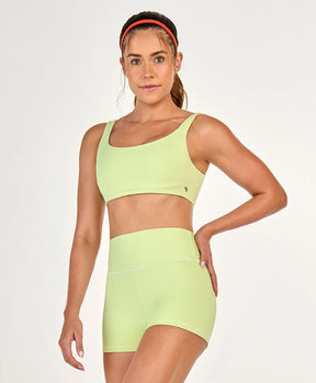 Top Dupla Face Tule Com Estampa Azul Alto Giro