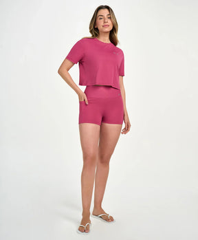 T-shirt Tulipa Tn AG Rosa Escuro Alto Giro