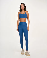 Legging Eterna Com Bolso Azul Vintage Alto Giro