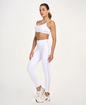 Legging Elástico Personalizado Branco Alto Giro