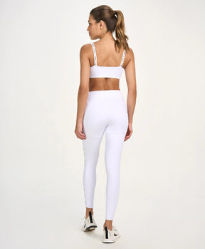 Legging Elástico Personalizado Branco Alto Giro