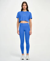 Legging Elástico Personalizado Azul Otimista Alto Giro