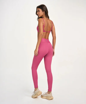 Legging Eterna Cos Sustentação Rosa Escuro Alto Giro