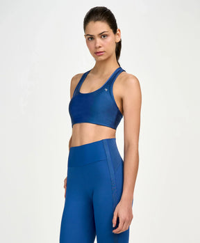 Top Eterno Shine Costas Nadador Azul Vintage Alto Giro