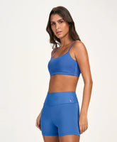 Top Eterno Liso Azul Otimista Alto Giro