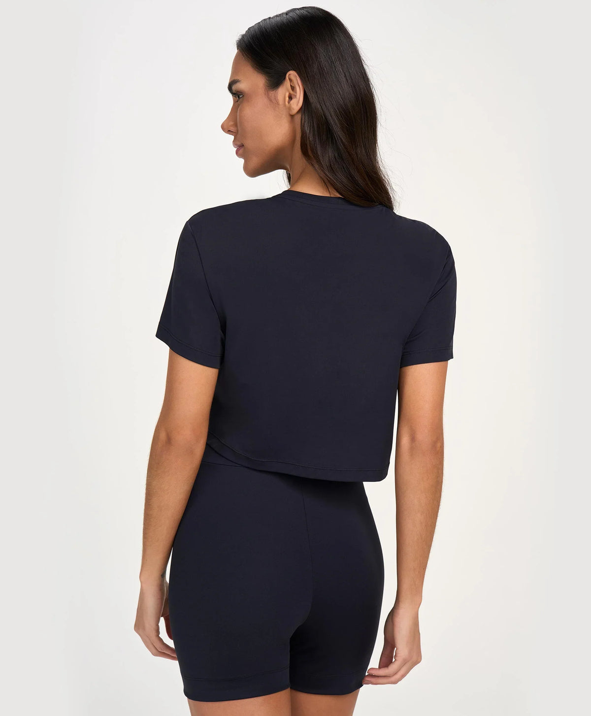 T-Shirt Cropped Símbolo Preto Alto Giro