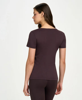 T-Shirt Inspiracional Marrom Alto Giro