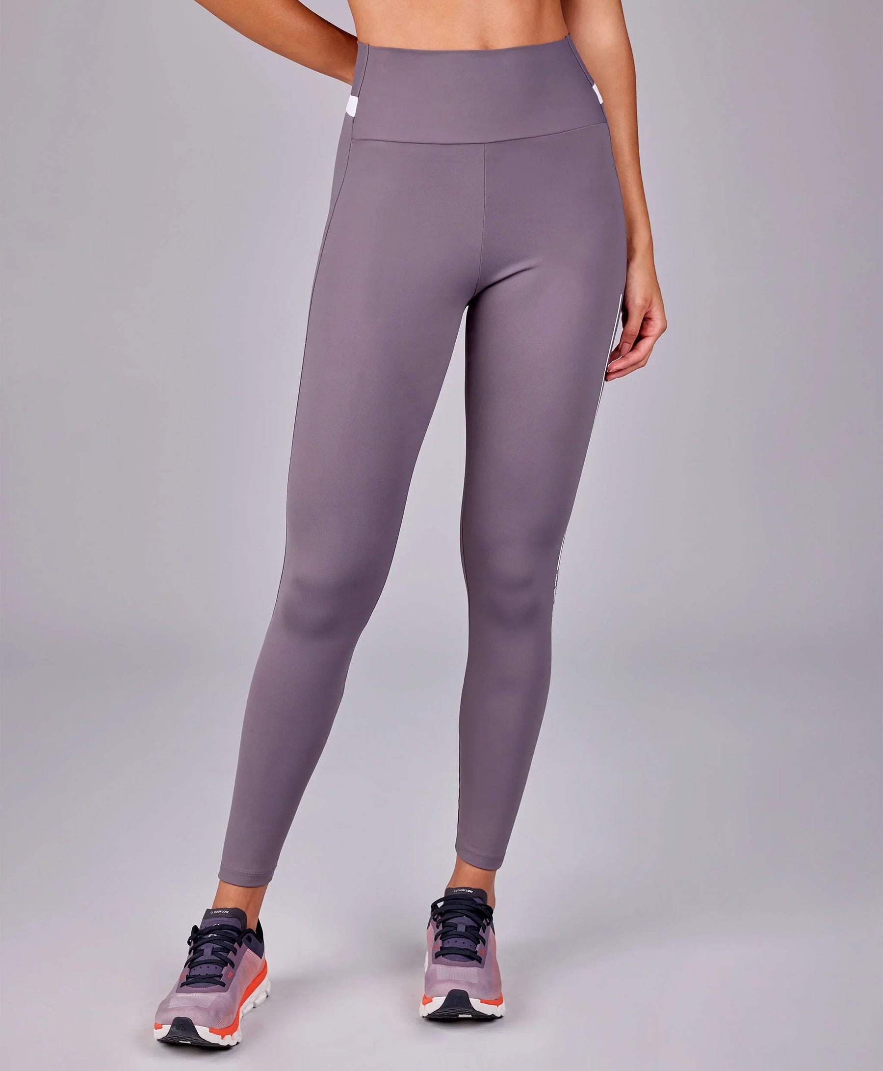 Legging Estampa Bicolor Cinza Alto Giro