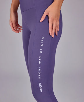 Legging Sport Way Bolso Lateral Roxo Velvet Alto Giro
