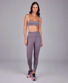 Legging Estampa Bicolor Cinza Alto Giro