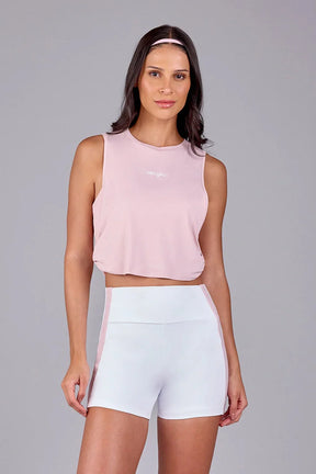 Regata Torcido Lateral Rosa Calmo Alto Giro